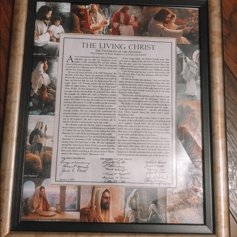 The living Christ - golden Vintage framed